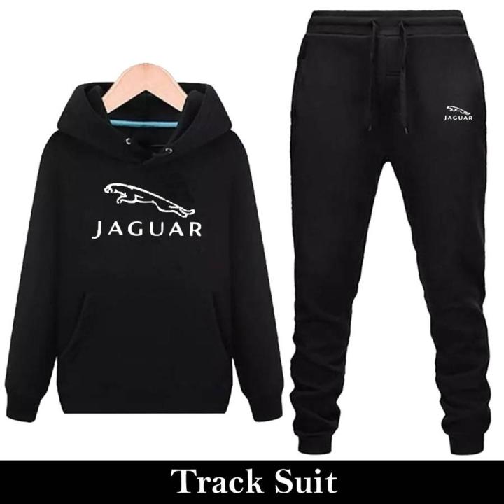 The Vintage Clothing black JAGUAR printed tracksuit Hoodies For Men / Hoodies For Girls and trouser