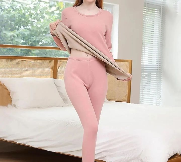 Women's%20Thermal%20Inner%20Suit%20Ultra%20Warm%20Fleece%20Winter%20Wear%20Thermal%20Suit%20%7C%20Thermal%20Underwear%20-%20Image%208