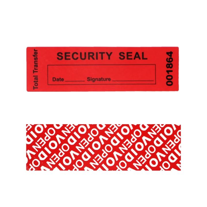 Red Adhesive labels Tamper Proof Stickers/Seals Warranty Void Seal Label sticker with Unique Serial Number High Security Label