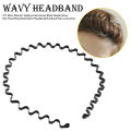 Mens/ Womens Metal Wavy Football Headband Hairband with Teeth Black Soccer Sports Headband. 
