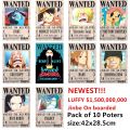 New One Piece Wanted Poster Anime Around Poster Wall Sticker 10 Members Include Large Size Posters Jimbei Wanted. 
