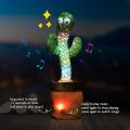 Rechargable Dancing Cactus Talking Toy, Wriggle Singing Cactus Repeats What You Say, Soft Plush Talking Toy Electric Speaking Cactus Baby Toys Funny Creative Kids Toy. 