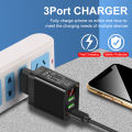Loebay 3A LE isplay Qui Charger For 13 12 Xiaomi Samsung iad Etc.E S lug Fast Charger 3 Wall Adapter. 