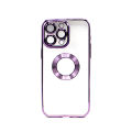 Apple iPhone 14 Pro Max Back Cover Soft Deep Purple Chrome Border Camera Protection Cover For iPhone 14 Pro Max. 