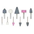 10pcs 3mm & 6mm Ceramic Stone Mounted For Rotary Die Grinder Drill Bit Tool Kit. 