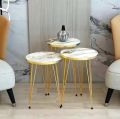 Mexico Present 1 Pcs / Set of 3 Round Coffee Table HIGH Gloss Nesting End Tables - Coffee table - Stool - Accent Tables with Metal Legs for Living Room, Home Office, Nightstands for Bedroom, Sturdy Easy Assembly - 3 Piece Nesting Table set for living Room. 