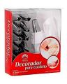 Cakeware 13 Piece Cake Decorating Set Frosting Icing Piping Bag Tips With Steel Nozzles. 