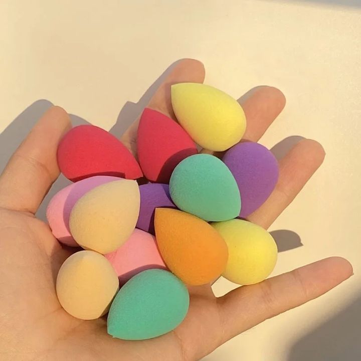 4/12Pcs Mini Beauty Egg Makeup Blender Cosmetic Puff Wet and Dry Use Soft Makeup Sponge Cushion Foundation Powder Sponge