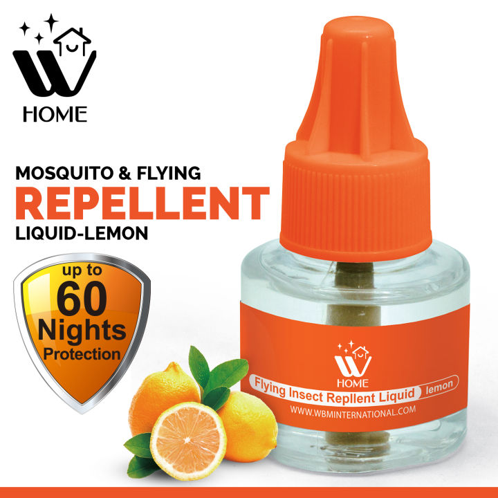 W Home Mosquito Repellent Liquid (Lemon) - 45ml | Mosquito Refill Liquid