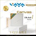 Maya Traders 1 Piece Of 4 X 4 Inches 100% Cotton Primed Stretched Canvas Board For Acrylic & Oil Painting. 