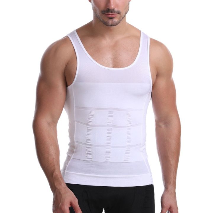 Sherice%20Slim%20N%20Lift%20Body%20Shaper%20Vest%20For%20Men%20All%20Season%20Stretch%20Nylon%20Fabric%20Compression%20Shapewear%20Style%20Black/White%20Color%20-%20Image%204