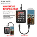 Plextone GS6 Game Live Sound Card Digital Vox Modification Dual Mode Sound Card Mixer With Multiple Sound Modes For Streaming with 3.5mm Interface USB-C Interface For Mobile PS4 PS5 Laptop PC Xbox - Black. 