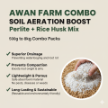 0.5kg – 8kg | Perlite & Rice Husk Deal | Soil Aeration Combo | For Ultimate Drainage, Root Growth & Moisture Retention | Ideal for Potting Mix, Succulents & Cuttings | Mix with Cocopeat, Compost, Vermicompost & Potting Mix | 0,5kg, 1kg, 2kg, 3kg, 5kg, 8kg. 