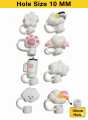 Straw Topper Tumbler Accessories Silicone Straw Cover Dust Proof Straw Cap Leak Proof Straw Lid Protector Reusable Straw Topper Cup Lid Cover. 
