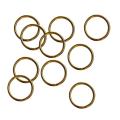 10Pc DIY Solid Brass Round Split Key Ring Keychain Key Holder Hoop Loop 15mm. 