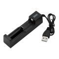 2021 Universal 1 Slot Battery 3.7V 18650 26650 14500 17670 USB Charger, Smart Charging For Rechargeable Li-ion NiMH Batteries. 