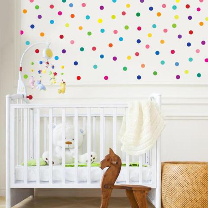 121 MINI 2 INCH RAINBOW COLORS POLKA DOT