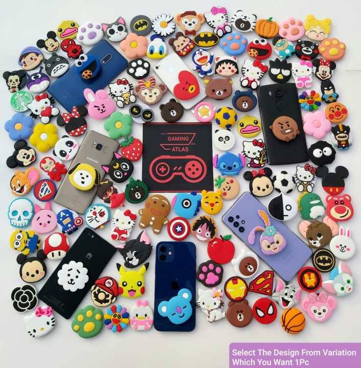PopSocket Cartoon Shape Design for Mobile Phones and Tablets, 1 Piece, Grip and Stand Feature