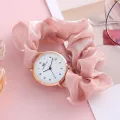 Korean watches Crunchy Watch and Bracelet watches for girls  Female Accessories ladies watches Scrunchies Watch For Girls & Women | Gift for Girls. 