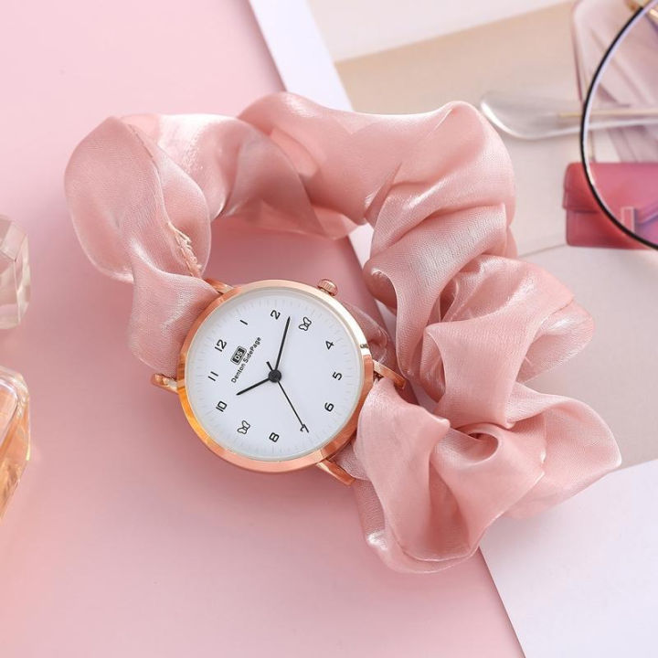 Korean watches Crunchy Watch and Bracelet watches for girls  Female Accessories ladies watches Scrunchies Watch For Girls & Women | Gift for Girls