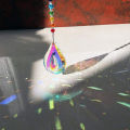 2Pcs Home Decorations: 1 Pcs Sun Catcher Feng Shui Crystals Window Drop Prism & 1 Pcs 10CM Green Turbo Sea Shell Conch. 