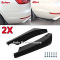 Universal Rear Bumper Canards Lip Bumper Deflector 02 Pcs. 