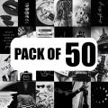 50 PCS Aesthetic Black Theme Photo Cards 4x6 Inch Glossy Prints for Wall Decor. 