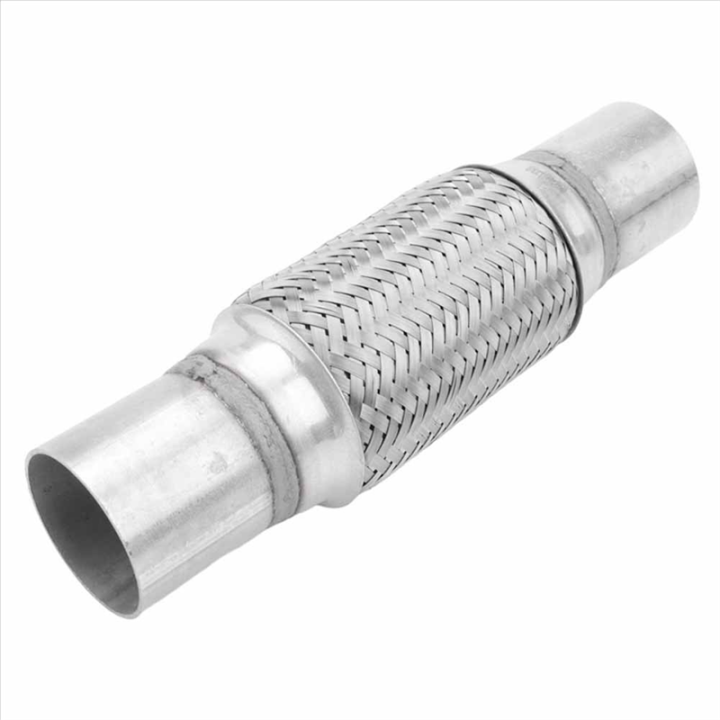 1 PCS Exhaust Flex Pipe Stainless Steel Double Braid Car Exhaust Flexible Joint Tube 2 X 6 Inch with Ends 10 Inch Long