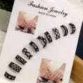 Pack of 10 - Adjustable Finger Rings For Girls - Black colour Attractive Ring Colors for women gift jewelry. 