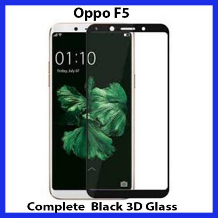 Oppo F5 Full Black 9D|5D|6D|10D|11D|21D Tempered Glass Screen Protector Full Glue Edge To Edge For Oppo F5