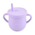 SOME Baby Feeding Straw Cup Learning Drinking Silicone Sippy Mug with Double Handle. 