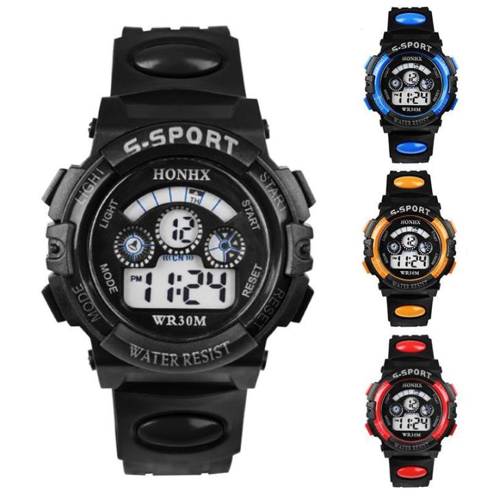Kids Waterproof Wristwatch Sports Watches Digital Stopwatch For Children