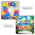 Party Supplies Hot Pink Balloon Arch Kit Yellow Dark Blue Beach Theme Summer Balloons Kit Girls. 
