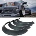 CAR 4 PIECES UNIVERSAL FENDER FLARES FLEXIBLE DURABLE/ FENDER DECORATE LIP BODYKIT. 