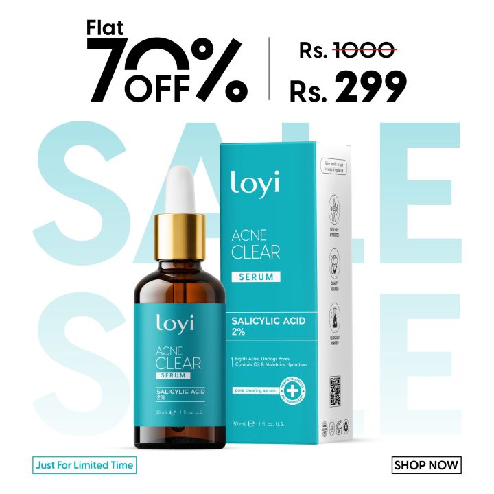 Loyi Salicylic Acid 2% Serum 30ml | Acne Treatment, Pore Cleansing, Oil Control | Blemish & Blackhead Corrector
