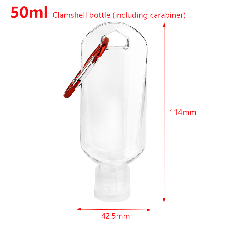 Spray Bottle Transparent Hand Sanitizer Bottle Empty Bottle Portable Hook Key Ring Sub-bottle New Disinfection