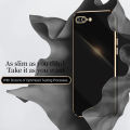 For iPhone 8 Plus / iPhone 7 Plus Back Cover Fashion Shiny Plating Square Bumper Camera Protection Case Soft Silicone Shockproof Protective Mobile Phone Cases. 