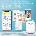 Mini Printer Portable,Wireless Bluetooth Thermal Printers Printing Gift for Label Receipt Photo Notes Study Home Office. 