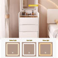 Arqam.B Integrated with Flip Top Lighted Mirror，Vanity Desk with Internal Storage Area,2 Drawers，Makeup Vanity Table with Storage Makeup Stool，Practical and Space Saving，Bedroom (To be customise). 