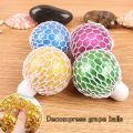 Squeeze Ball with Net, RosyFate Squishy Mesh Ball, Squeeze Ball in Net Glitter, Stress Ball Fidget Toy, Anti Stress Toy, for Children and Adults (A). 