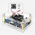 For Orange Pi 3 LTS Case Transparent Acrylic Shell with Cooling Fan. 