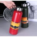 1100ml Stainless Steel Insulated Thermos Bottle, Vacuum Flask Outdoor Sports Water Bottle With Bottle Pouch/Cover. 