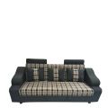 Sofa Combed Aram Design  3 Seater Stylish Dholki with Dutble ARM Black Check  & Colour Can be Customised {{ Special offer } Available. 