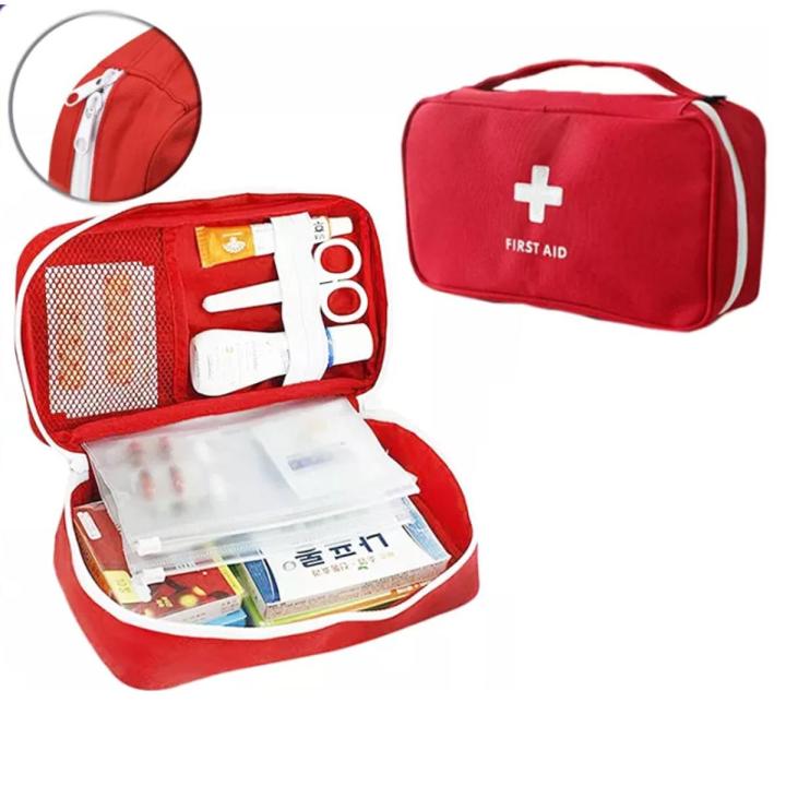 Household Portable Waterproof Outdoor Travel Medical Multi-Pocket Medicine First Aid Kit Storage Bag (Not Included First Aid Accessories)