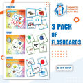 3 Sets of Flash Cards (English, Urdu, Maths). 