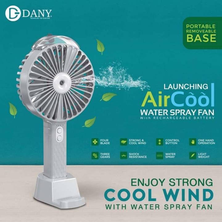 Air Cool Water Fan Spray, Handheld Water Cooler, Portable Folding Floor Fan Usb Humidifying Hydration Water Spray Fan Night Light Home Office Cooling Electric Fan Battery Rechargeable Mini USB fan for kitchen for motor travel office Mini Hand Fan Mist Fan