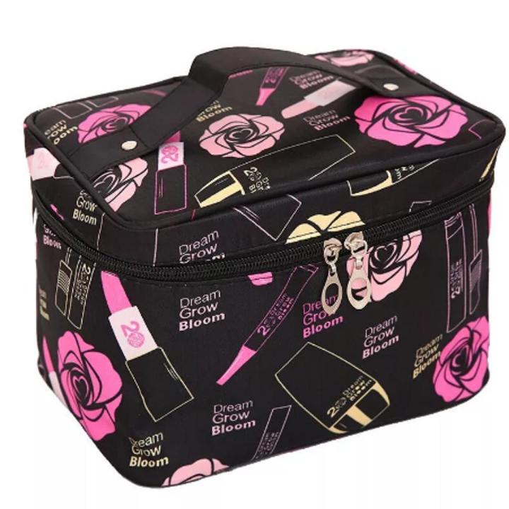 Flower Print Design Large travel Cosmetic Bag Neceser large capacity storage bag simple waterproof beauty wash bag Organizer Make up Cases