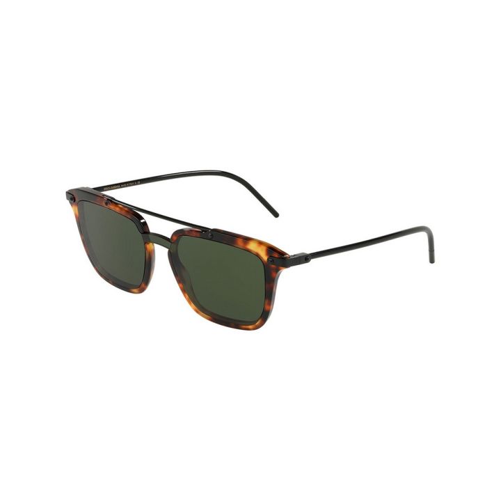 Dolce & Gabbana Square Acetate Camel Havana Frame Green Lenses-DG4327-623/71-20