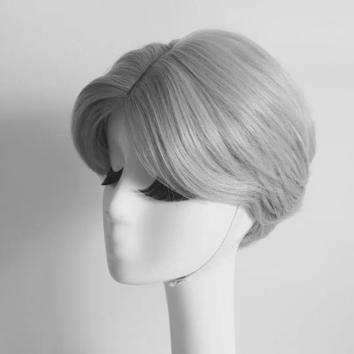[ New ] Boy Wig   Korean Men's Wig Sheath   Handsome Curly Hair Type   Center-Parted Wig Headgear