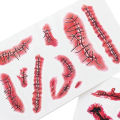 Lifelike Party Skin Decoration Fake Bloody Wound Body Art Halloween Tattoo Stickers Temporary Tattoos Horror Scar Fake Tattoo. 